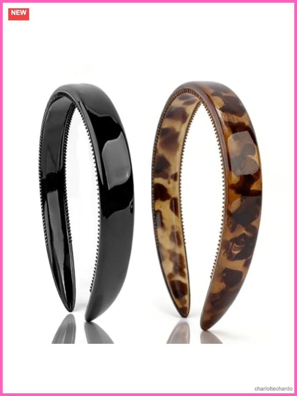 Tortoise Shell Headbands with Teeth No-Slip Comb Design for Women